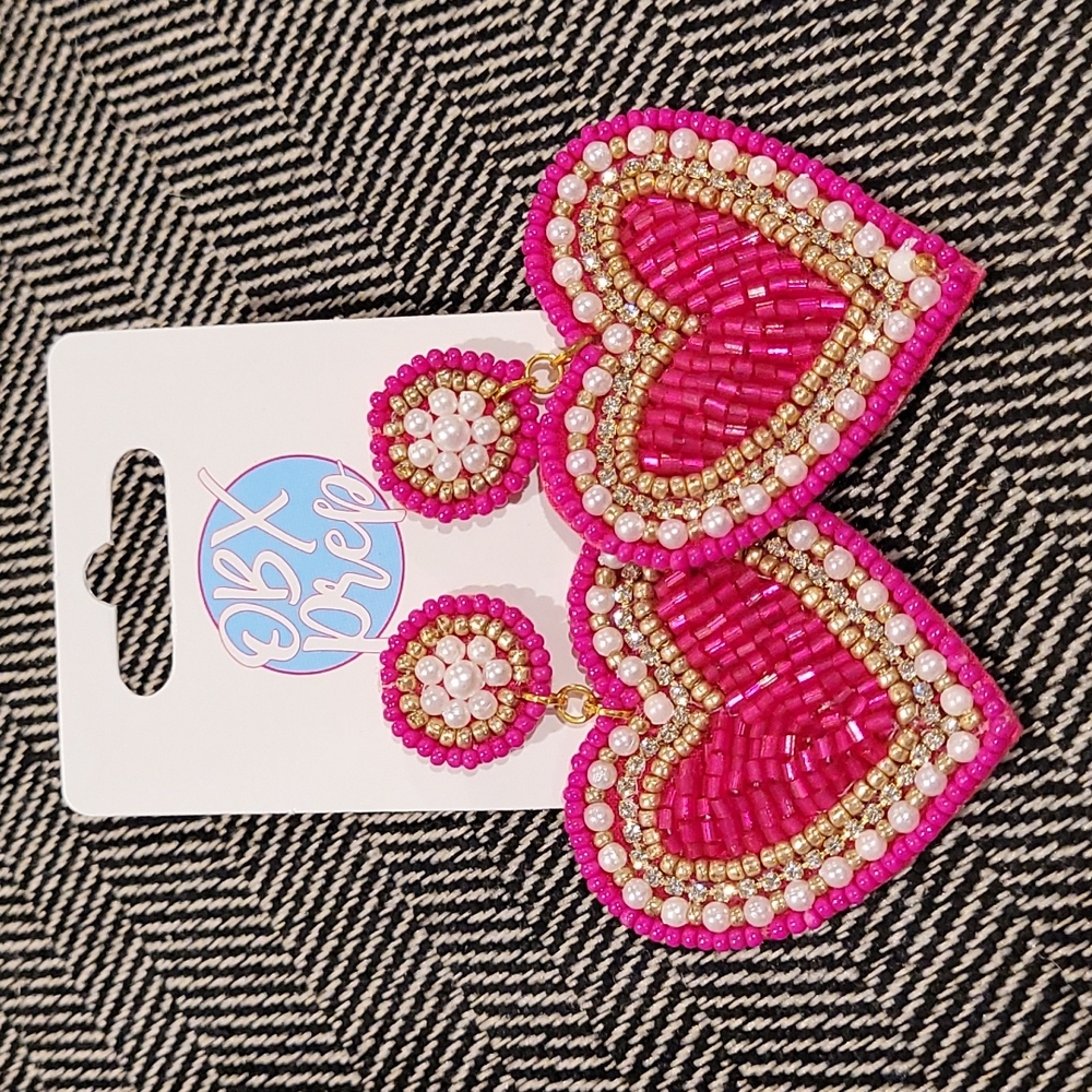 Heart Bead Earrings